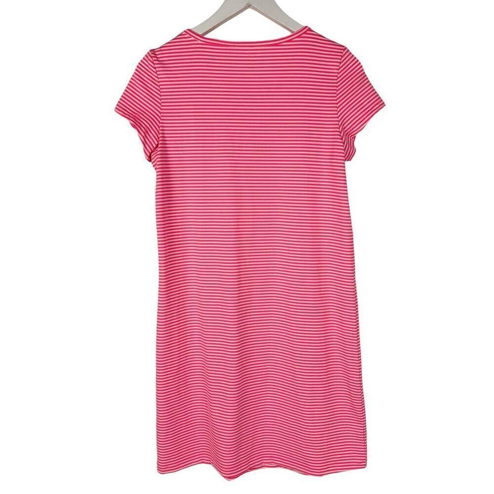 Vineyard Vines Madison Stripe Short Sleeve Dress XXS Malibu Pink - Picture 2 of 9